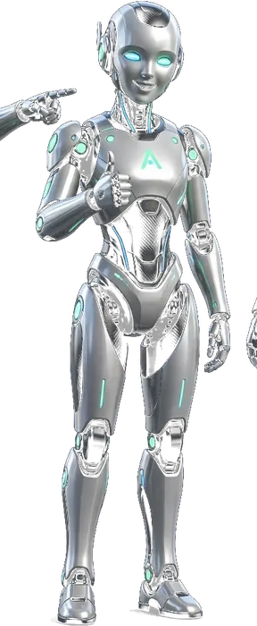 AI Plexis robot giving a thumbs up